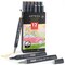 Arteza Professional EverBlend Dual Tip Ultra Artist Brush Sketch Markers, Pastel Tones Replaceable Tips - 12 Pack